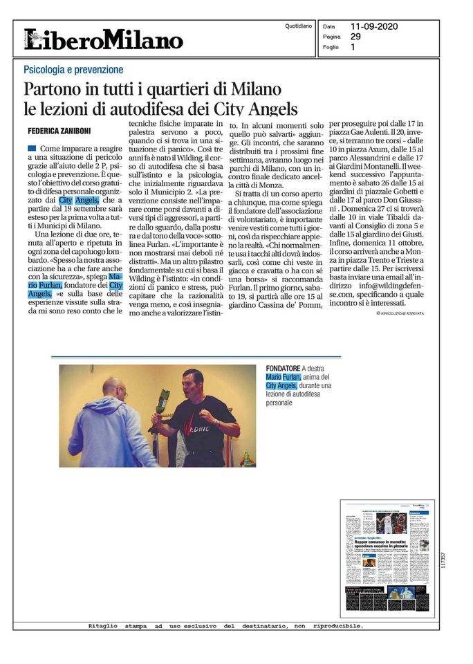 Partono in tutti i quartieri di Milano le lezioni di autodifesa dei City Angels
