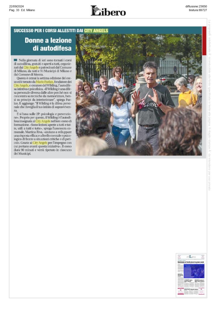 Lezioni di autodifesa per donne a Milano con i City Angels di Mario Furlan