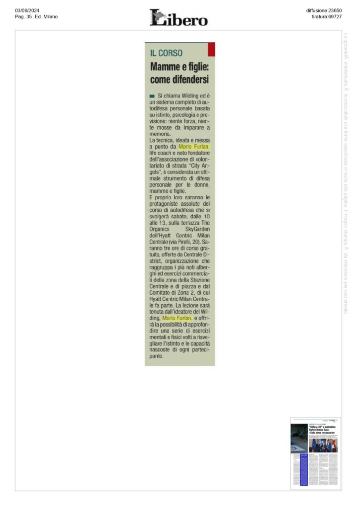 Corso di autodifesa femminile a Milano