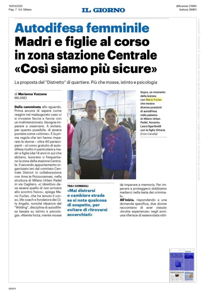 Autodifesa femminile Milano