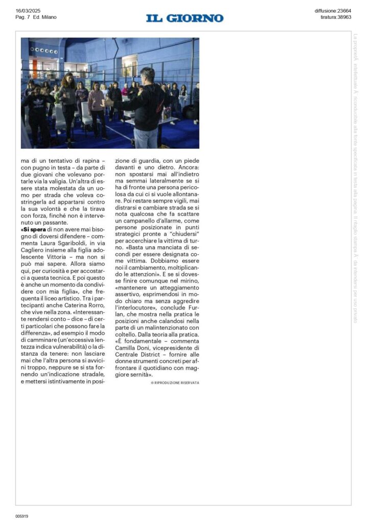 autodifesa femminile Milano